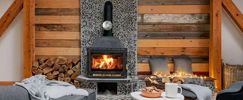 Thelin Hearth Products Direct Vent Gas Stove Fireplace Inspection in Cedar Hill, Texas